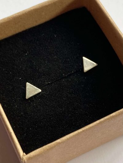 Silver Triangle Studs