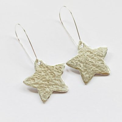 Hammered Star earrings