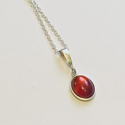 STERLING SILVER CARNELIAN PENDANT