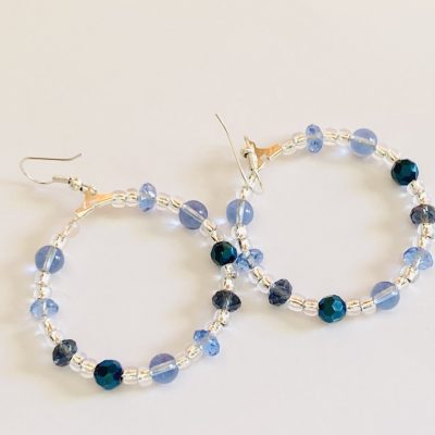BLUE SPARKLE HOOPS