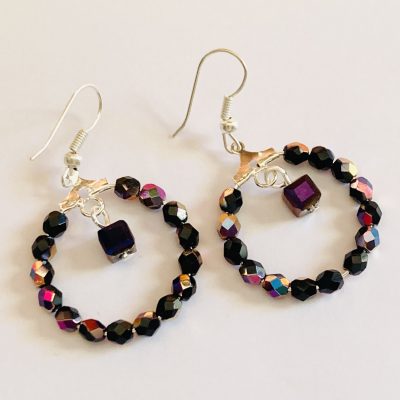 MAGENTA FLASH HOOPS