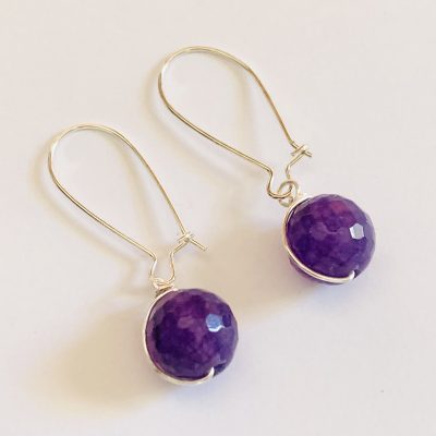 PURPLE AGATE DROPS