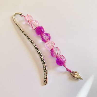 PINK & SILVER BOOKMARK