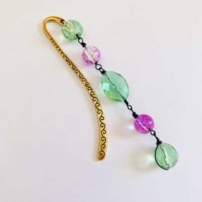 PINK & GREEN BOOKMARK