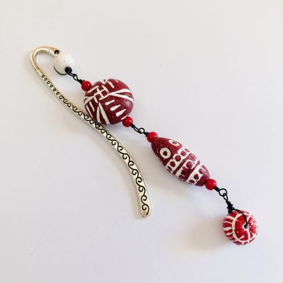 RED & SILVER BOOKMARK