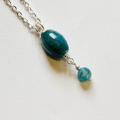 TEAL AGATE PENDANT
